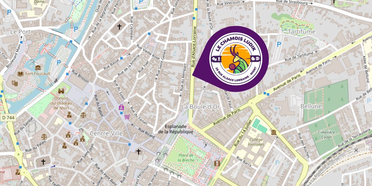 Carte – Le Chamois Ludik, 29 rue Alsace-Lorraine, Niort